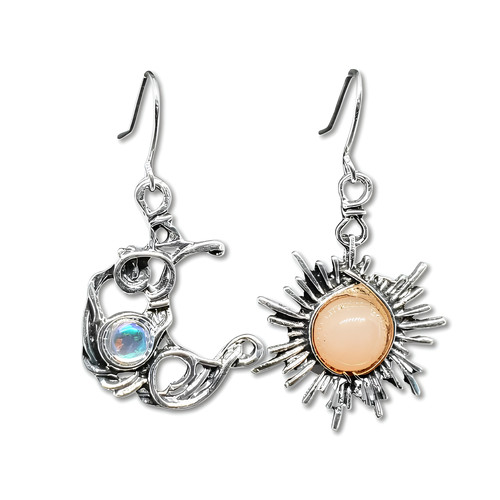 Orecchini luna sole - orecchini,