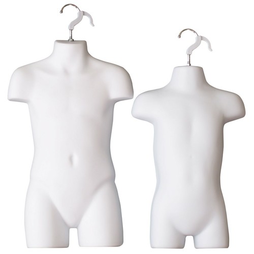 Manichino bianco per bambini - , e