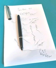 PARKER 51 Vintage Penna Stilografica Cap. Acciaio Nera ,14k Oro