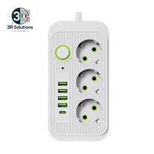 Presa Multipla 3AC Con 4 USB +