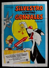 manifesto SILVESTRO CONTRO GONZALES animazione Looney Tunes Merrie Melodies M303