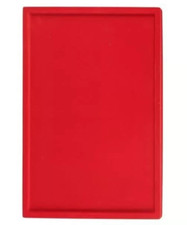 VASSOIO GRANDE PER MONETE - GIOIELLI VELLUTO ROSSO 1 CASELLA POSTO CON COPERCHIO