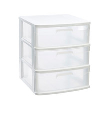 Cassettiera Pl Sena 3 Cassetti Bianca Plastic Forte Cm40X39X49.5