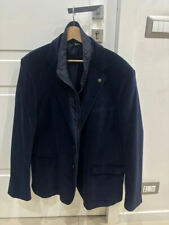 Giacca velluto blu Alessandro Gilles Taglia 58 con particolare imbottito extra