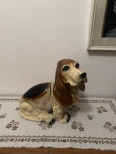 Scultura cane vintage in fibra di vetro Basset Hound King Italia anni 60