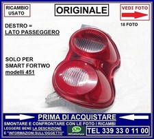 FARO FANALE POSTERIORE DESTRO no porta lampade ORIGINALE SMART FOR TWO mod 451