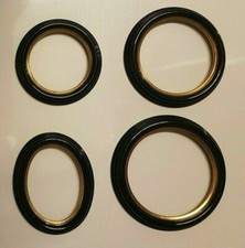 Cornice ovale in legno NERA f.ORO per quadri, foto, stampe,poster ecc. italiane.