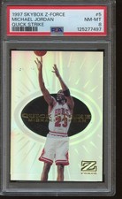 PSA 8 1997 SKUBOX Z-FORCE MICHAEL JORDAN QUICK STRIKE #5 QUASI NUOVO-MT