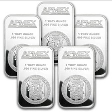 Lingotto argento 1 oz - APMEX (lotto di 5 lingotti)