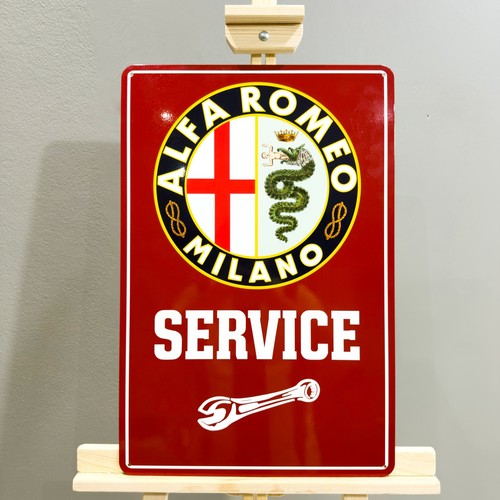 Insegna garage servizio alfa - garage,