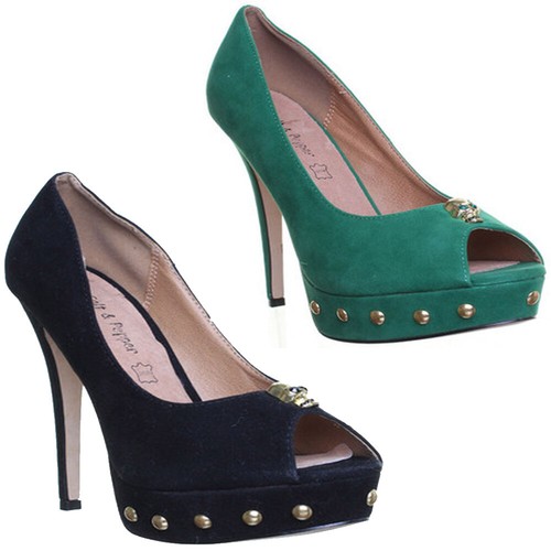 Scarpe peep toe con tacco - scarpe,