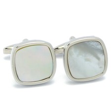 Gemelli argento quadrato con - argento,