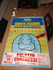 Roberto Vecchioni manifesto poster 70 cm X 100 cm 1986 Ippopotami In Tour