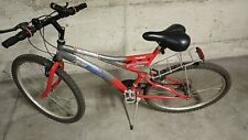 Mountain Bike MTB 26”, unisex, colore rosso, portapacchi e cavalletto
