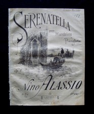 Tre Spartiti Nino Alassio primi 900 Serenatella Elisa Sorridimi mandolino piano