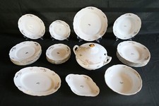 servizio piatti x6 freienorla Germany porcellana oro bianchi antico completo