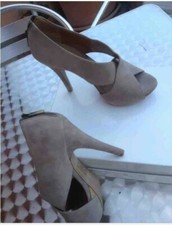 SANDALI TOSCA BLU TACCO ALTO VERA PELLE NUM 39 NUOVE