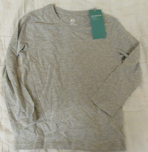 Shirt grigia manica - h&m,, t-shirt
