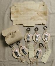 Linee D'Autore lotto 8 bomboniere con argento 925 x battesimo femminuccia ottime