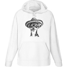 'Chihuahua Wearing Sombrero' Felpa con cappuccio/maglione con cappuccio per adulti (HO052965)