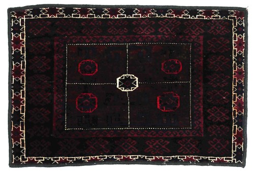 Tappeto quadrato afghan poshti - tappeto,
