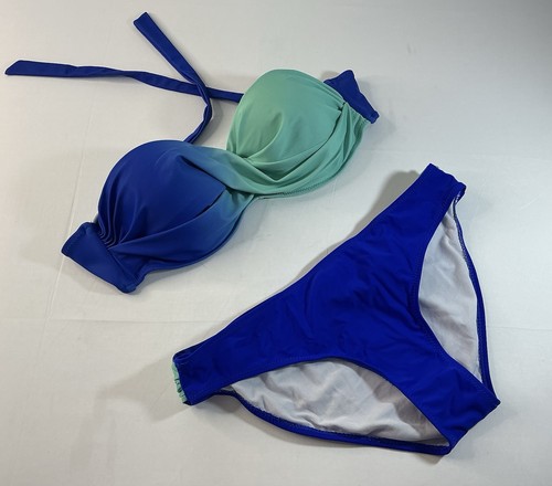 Set slip reggiseno blu medio