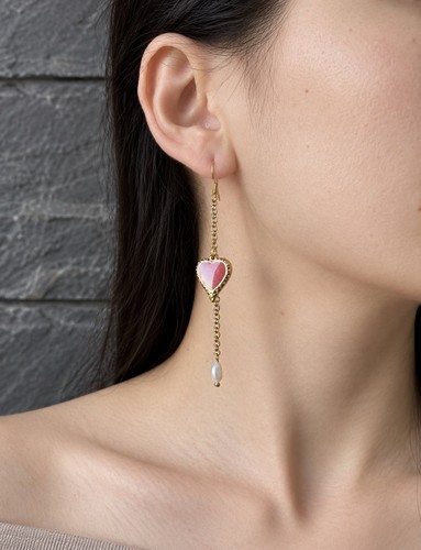 Orecchini pendenti donna cuore
