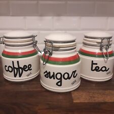 VINTAGE ANNI 70 CERAMICA BALDELLI CITTA' DI CASTELLO 3 CONTENITORI / BARATTOLI 