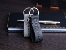 Leather Nissan Keychain