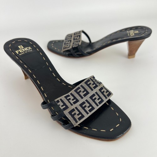 Fendi mules tela cucitura - in,