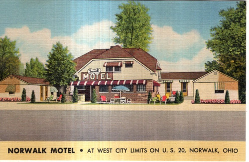 Cartolina lino norwalk motel - cartolina,