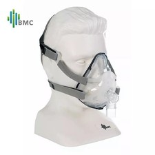 Maschera Nasale Full Face FM1A CPAP con Copricapo Regolabile Apnea Sonno Taglia S M L,.