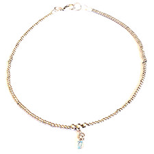 Collana con ciondolo di swarovski da donna in argento 925 catenina acciaio inox