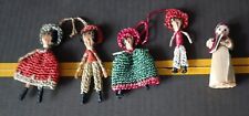 Lotto Cinque Bamboline Mignon  Vintage fatte a mano