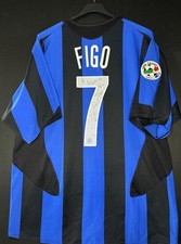 Maglia Figo match worn issued Inter serie a 2005-06 Home signed lextra tricot