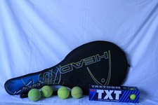 Racchetta tennis nera Head + 8 palle 