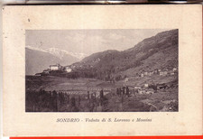 CARTOLINA  SONDRIO CITTA' FP  VIAGGIATA  1911 VEDUTA S. LORENZO E MOSSINI