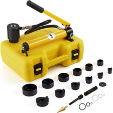 VEVOR Kit di Punzonatrice Idraulica per Perforazione con 6 Dadi 1,27cm-5,08cm