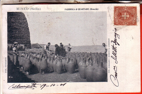 Cartolina mineo viaggiata - cartolina,