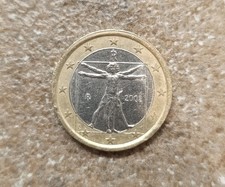 1 Euro 2002 Italia. Moneta Rara, unica con errori di conio, da Collezione.