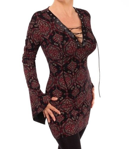 Nuovo rosso nero paisley - nuovo, e
