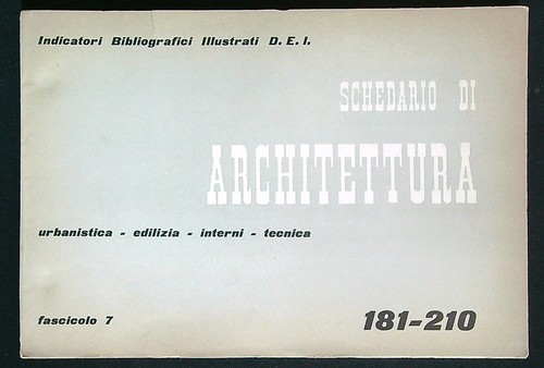 Schedario architettura fasc - architettura,