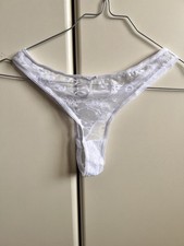 Mutandine Donna Intimo Pizzo Bianco 2XS Sexy Lingerie Femminile Semi-Trasparente