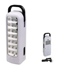 Luce Di Emergenza Torcia Portatile Lampada Ricaricabile Bianca 21 Led Con Cavo
