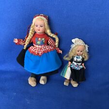 Bambole souvenir Olanda celluloide zoccoli in legno anni ‘60 da collezione