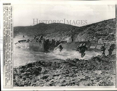 1957 foto stampa - stampa, marines