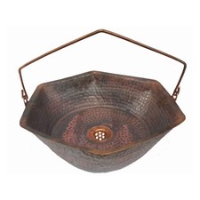 Secchio bagno esagonale rame