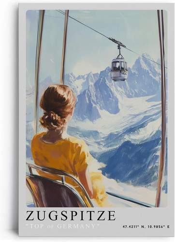 Quadro tela zugspitze alpi - su,