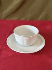 Tazza E Piattino Tognana Bianco Con Decorazione A Rilievo