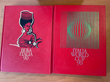 ITALIA   WORLD CUP 90 2 VOLUMI FOTOGRAFICI  RILEGATI  PELLE MONDIALI CALCIO